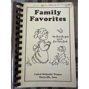 Vintage United Methodist Cookbook Shueyville IA Midwest Community Recipes 1989